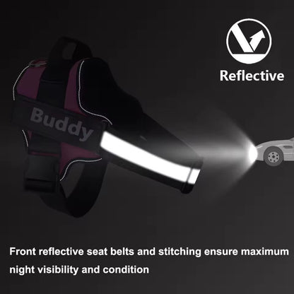 Personalized No - Pull Reflective Harness - AVERSTOR