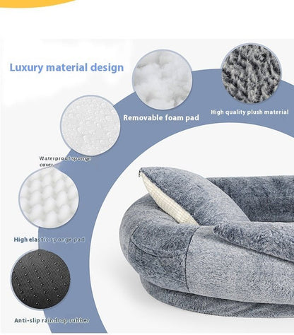 Removable & Washable Dog Bed – Adult Pet Kennel Cushion 🐶🛏️ - AVERSTOR